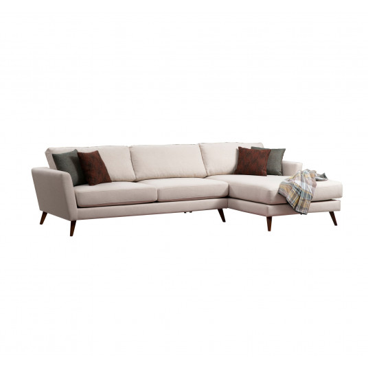 Kampinė sofa Hanah Home Mayorka Corner Large Right - Smėlio spalvos