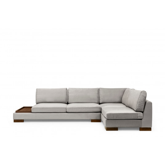 Kampinė sofa Hanah Home Tulip Corner Right Without Pouf - Šviesiai pilka