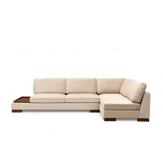 Kampinė sofa Hanah Home Tulip Corner Right Without Pouf - Smėlio spalvos