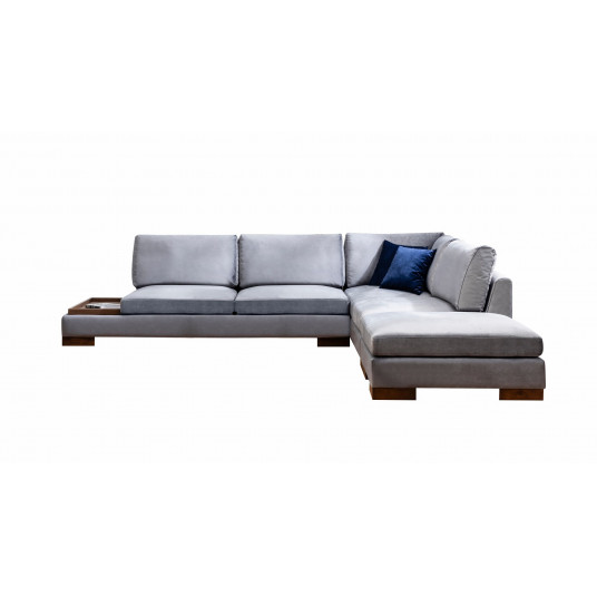  Kampinė sofa Hanah Home Tulip Corner Right Without Pouf - Tamsiai pilka 