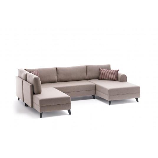 Kampinė sofa-lova Hanah Home Belen - Kremas
