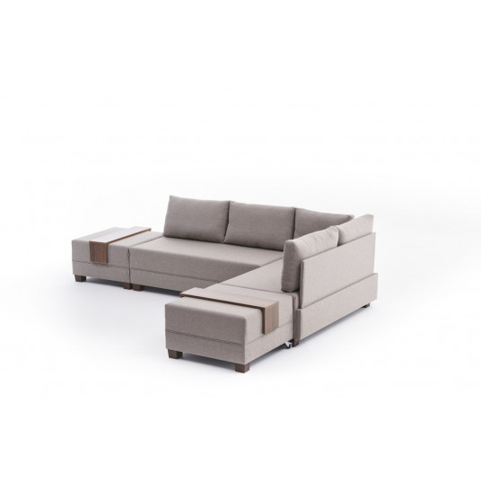 Kampinė sofa-lova Hanah Home Fly Right - Kremas