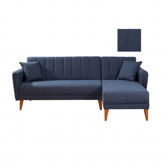 Kampinė sofa-lova Hanah Home Aqua - Tamsiai mėlyna