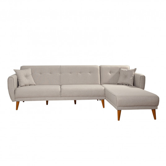 Kampinė sofa-lova Hanah Home Aria Corner - Kremas