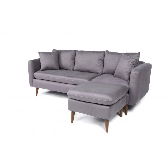 Kampinė sofa Hanah Home Sofia Kose Right - Pilka