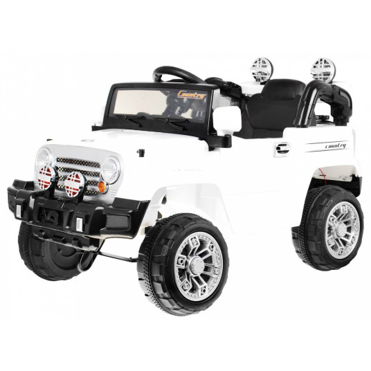 Vienvietis elektromobilis JEEP JJ245, baltas