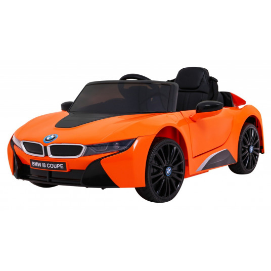 Vaikiškas elektomobilis BMW I8, oranžinis