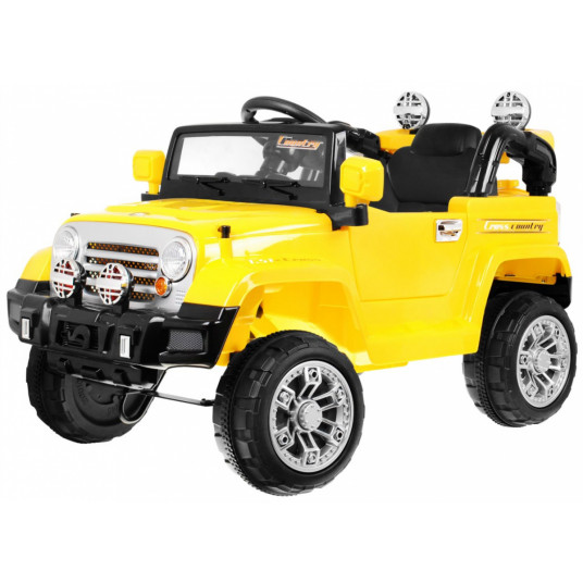 Vaikiškas elektromobilis JEEP, geltonas
