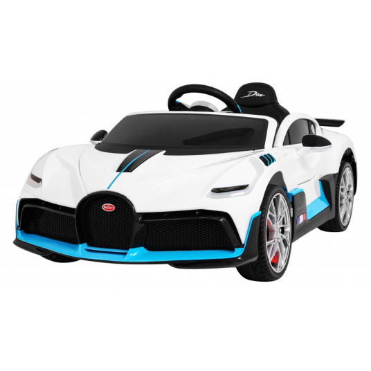  Vienvietis elektromobilis Bugatti Divo, baltas 