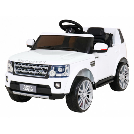 Vienvietis elektromobilis Land Rover Discovery, baltas