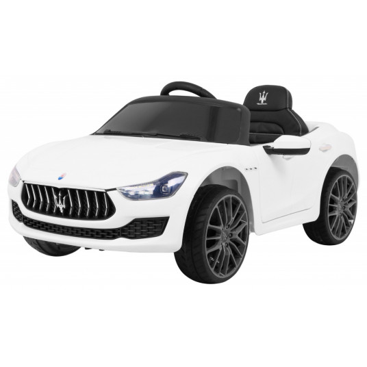 Vienvietis elektromobilis Maserati Ghibli, baltas