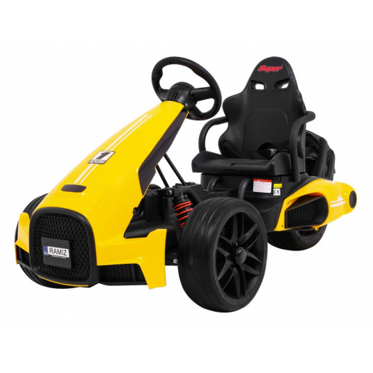 Elektrinis kartingas Bolide XR-1, geltonas