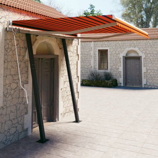  Automatiniu būdu ištraukiama markizė, oranžinė/ruda, 3x2,5m 
