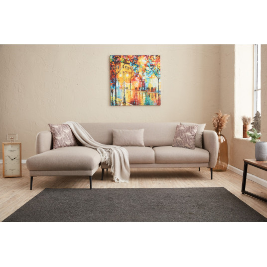 Kampinė sofa - lova Venus L kreminė