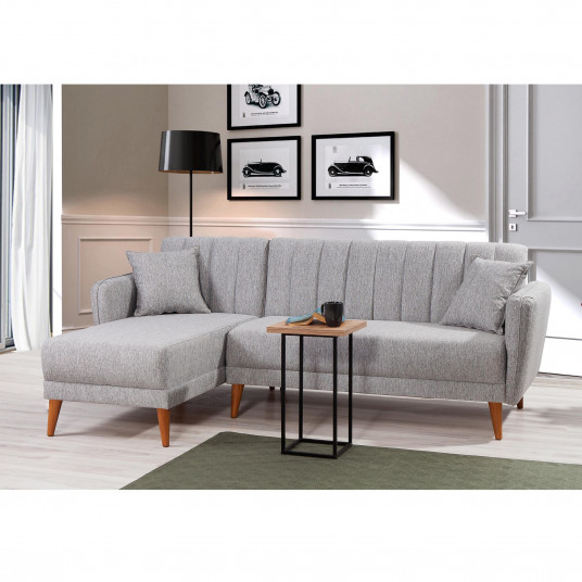 Kampinė sofa - lova Aqua Kose kairė pilka