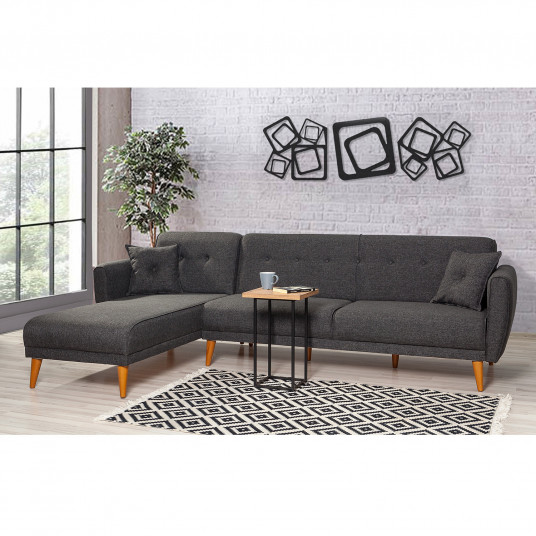 Kampinė sofa - lova Aria Kose antracito