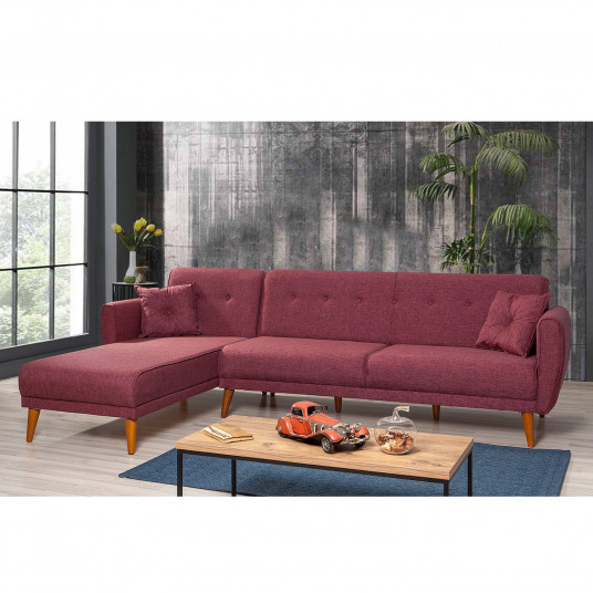  Kampinė sofa - lova Aria Kose raudona 