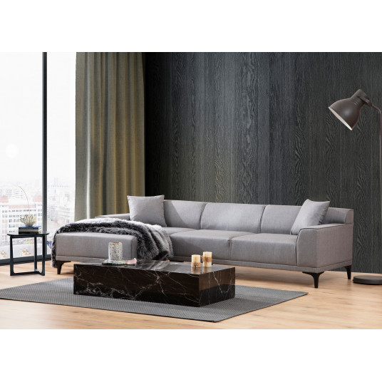 Kampinė sofa Petra L pilka