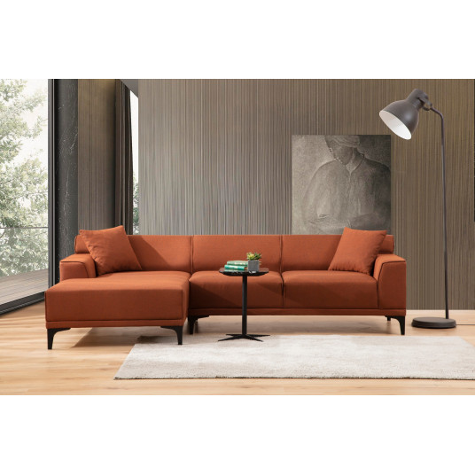 Kampinė sofa Petra L oranžinė