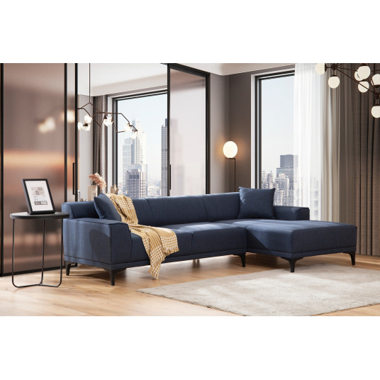 Kampinė sofa Petra R mėlyna