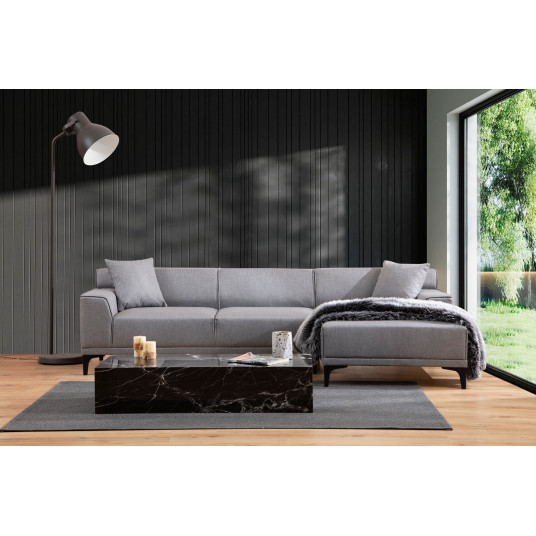 Kampinė sofa Petra R pilka