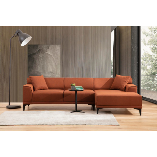  Kampinė sofa Petra R oranžinė 