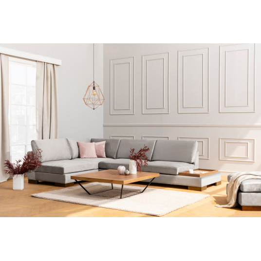 Kampinė sofa Tulip kairė pilka