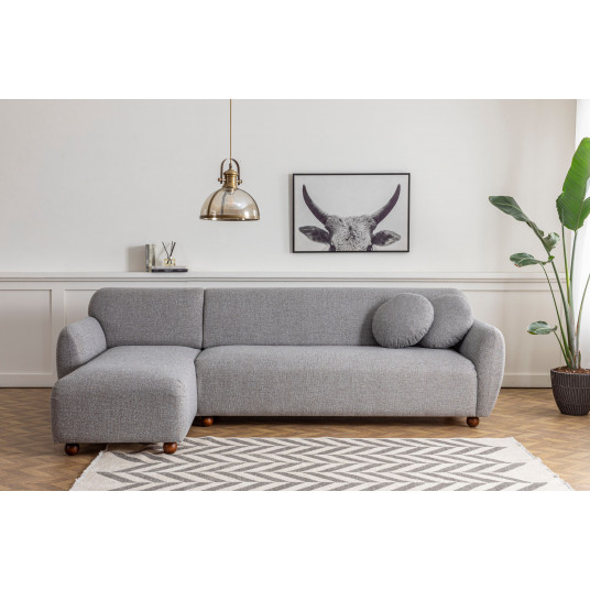 Kampinė sofa Eddy pilka