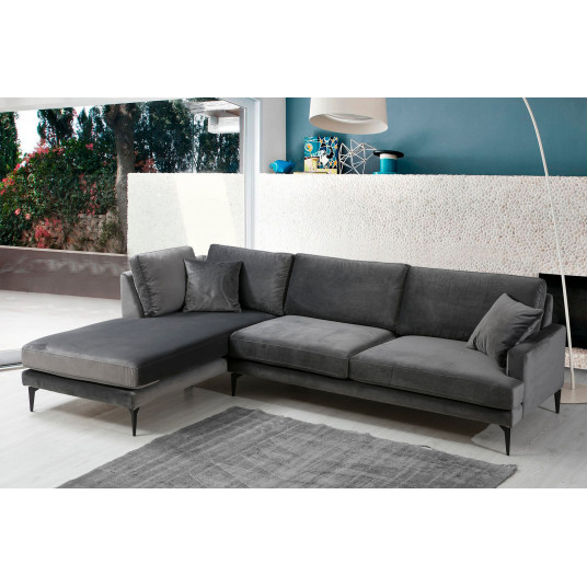  Kampinė sofa Papira kairė antracito 