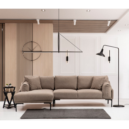 Kampinė sofa Leo kairė mocha