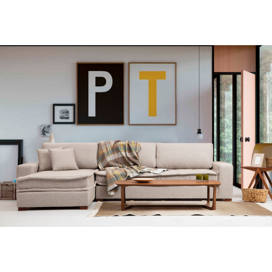 Kampinė sofa Lena beige