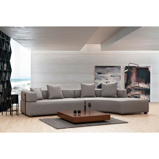 Kampinė sofa Gondol-1 pilka