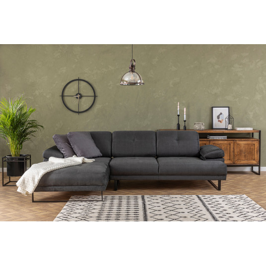 Kampinė sofa Mustang Small kairė antracito