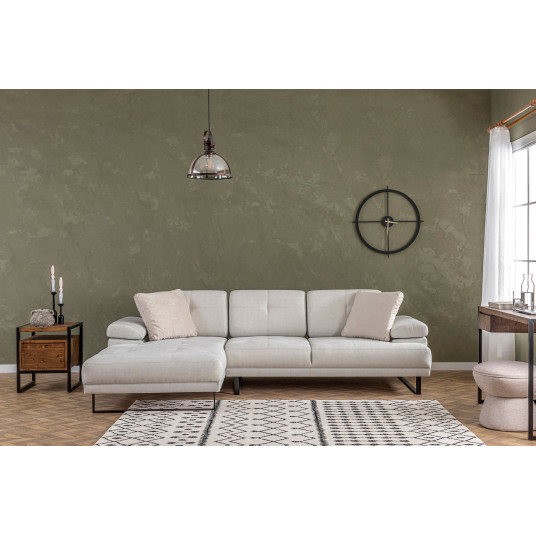 Kampinė sofa Mustang Small kairė beige