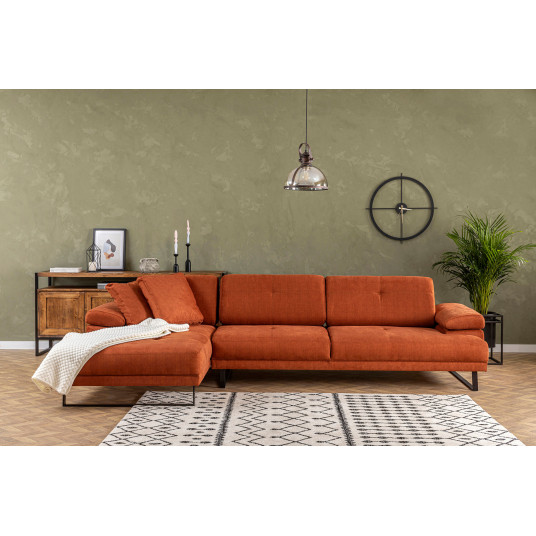 Kampinė sofa Mustang Small kairė oranžinė