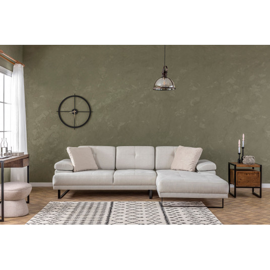 Kampinė sofa Mustang Small dešinė beige