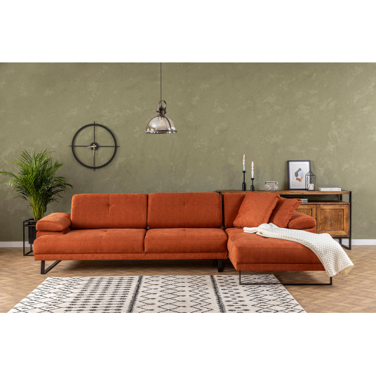 Kampinė sofa Mustang Small dešinė oranžinė