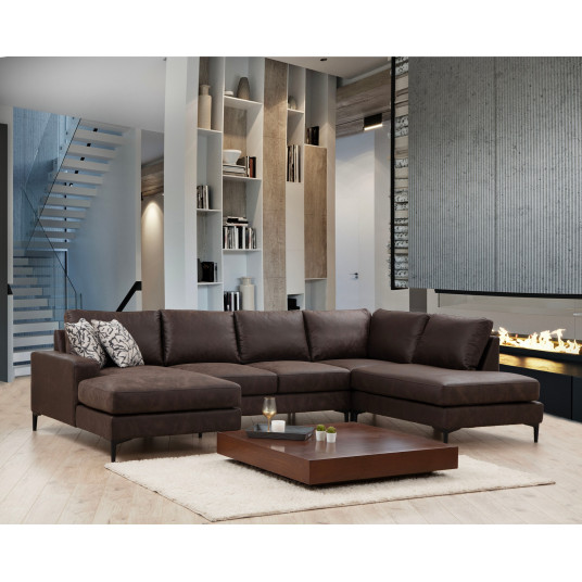 Kampinė sofa Porto ruda