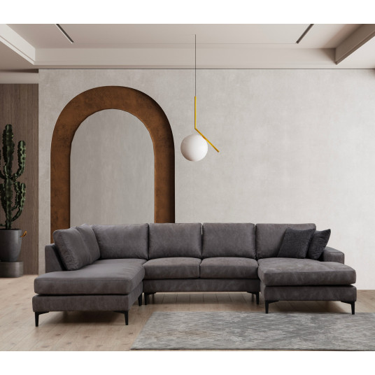 Kampinė sofa Porto antracito