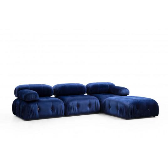  Kampinė sofa Bubble Velvet mėlyna 