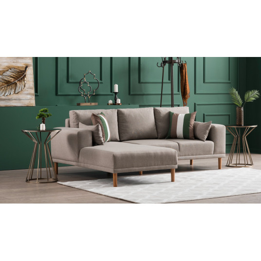 Kampinė sofa Franz kairė kreminė