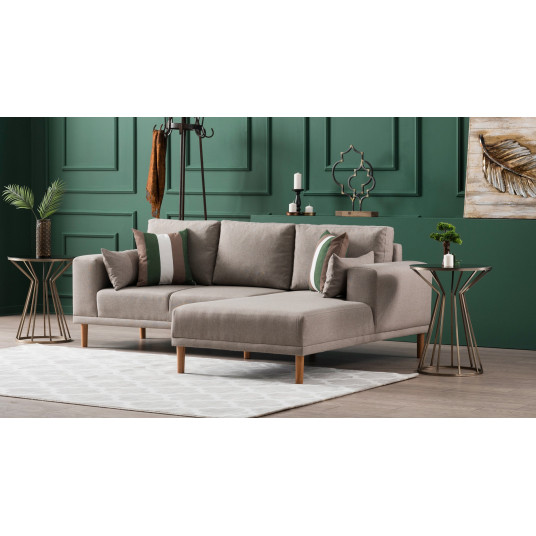 Kampinė sofa Franz dešinė kreminė