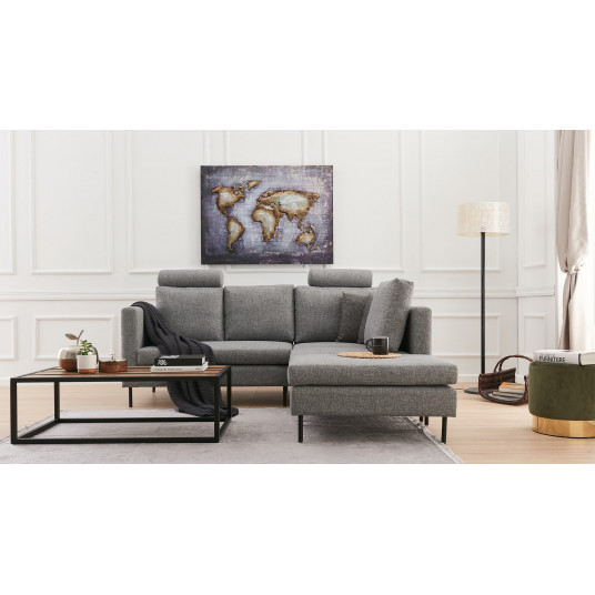 Kampinė sofa Mino pilka