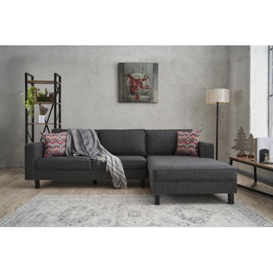 Kampinė sofa Kale Linen dešinė antracito