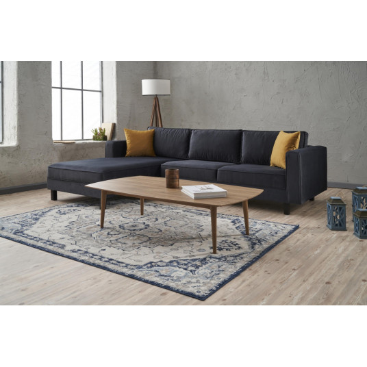 Kampinė sofa Kale Velvet kairė antracito