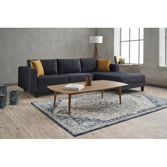 Kampinė sofa Kale Velvet dešinė antracito