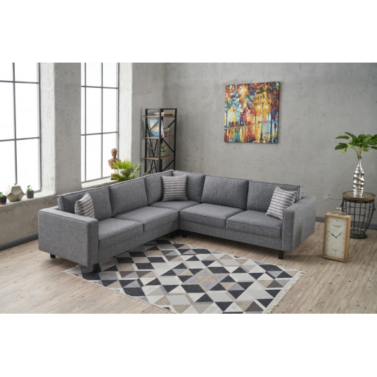  Kampinė sofa Kale Linen pilka 