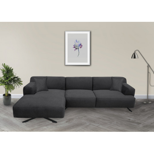 Kampinė sofa Maria kairė pilka