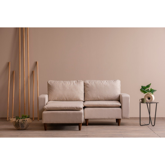 Kampinė sofa Lungo Mini kreminė