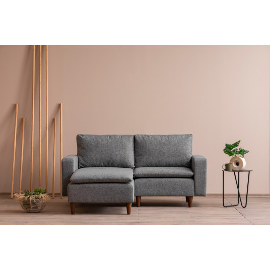 Kampinė sofa Lungo Mini pilka